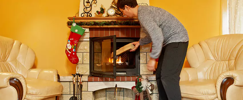 Rusted Metal Fireplace Restoration in Elizabeth City, North Carolina